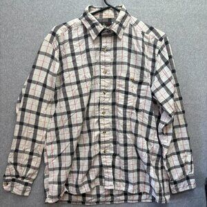 High Sierra Grey, White, and Red Flannel Size Large